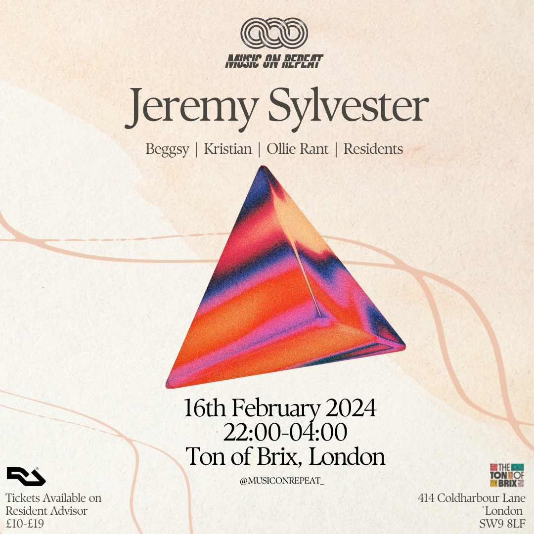 Music on Repeat presents Jeremy Sylvester - フライヤー表
