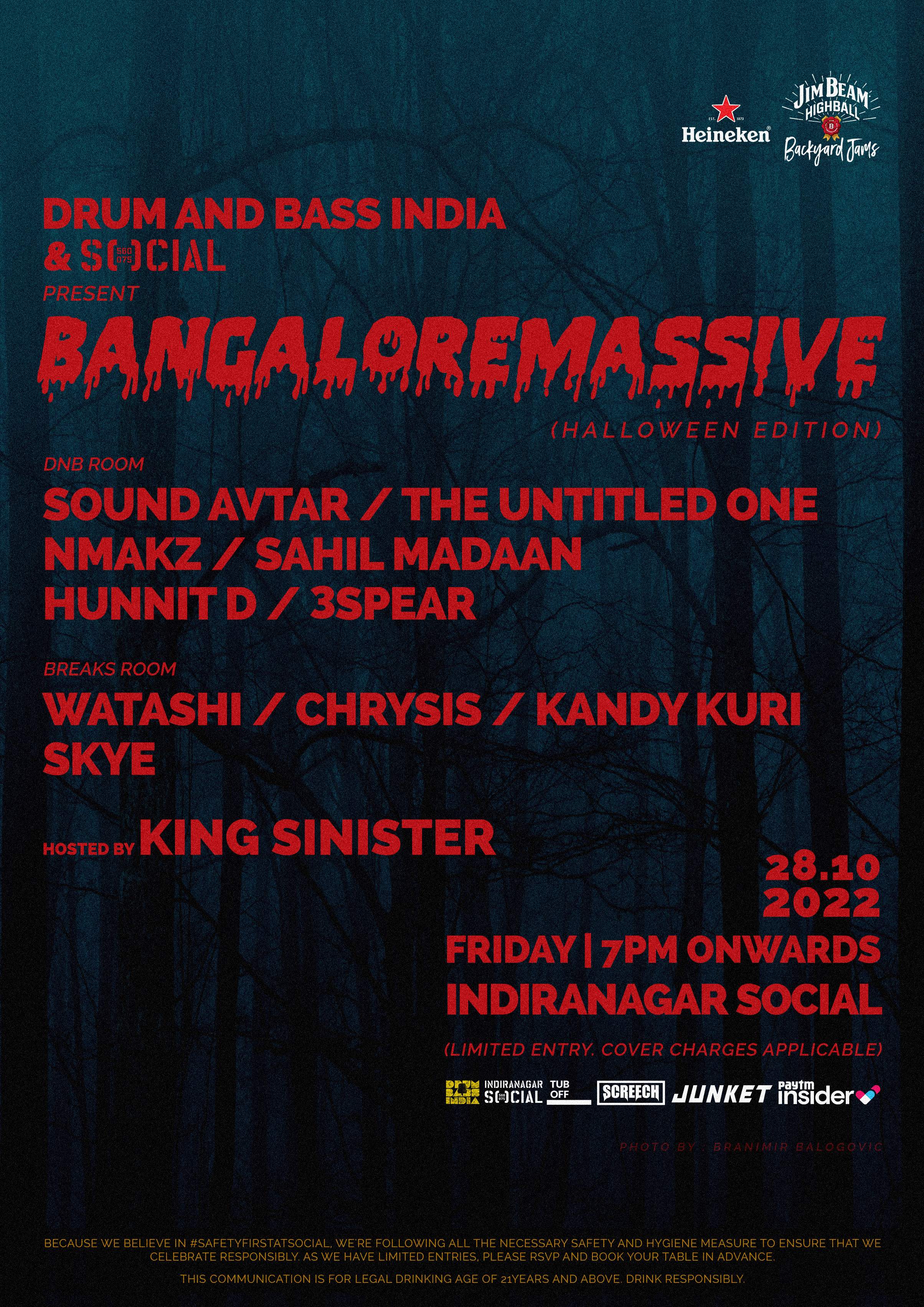 DnBIndia & Social present #BangaloreMassive009 [Halloween Edition] - 2 Stages / 10 DJs / 1 MC - Página trasera
