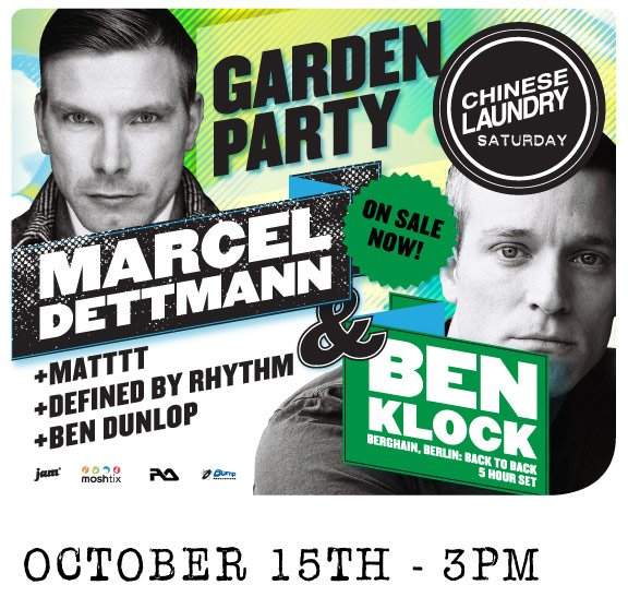 Marcel Dettmann and Ben Klock: Garden Party - フライヤー表