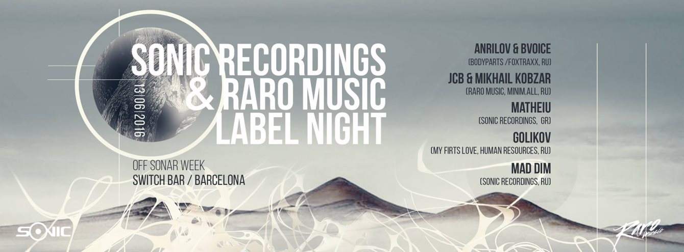 Sonic Recordings Meets Raro Music Label - Página trasera