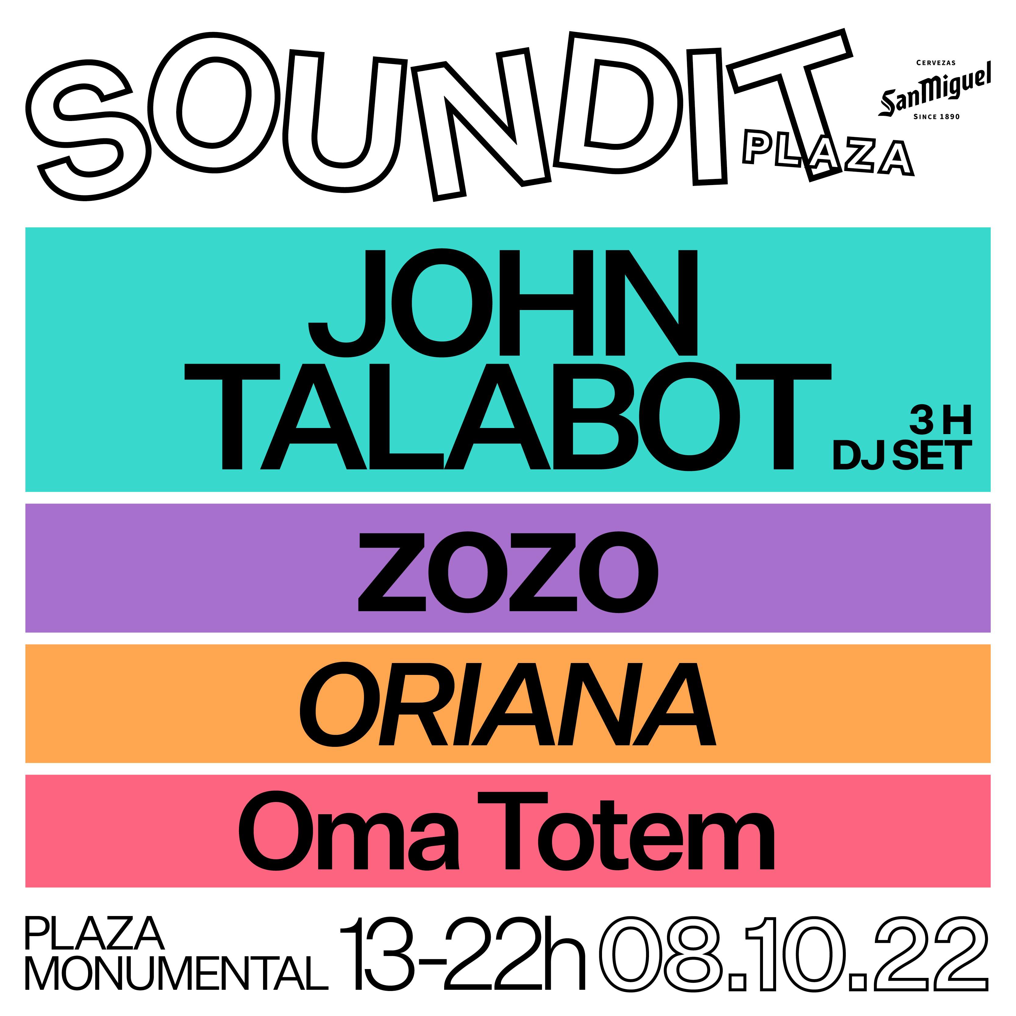 SOUNDIT Plaza: John Talabot, Zozo, Oriana, Oma Totem - Página trasera