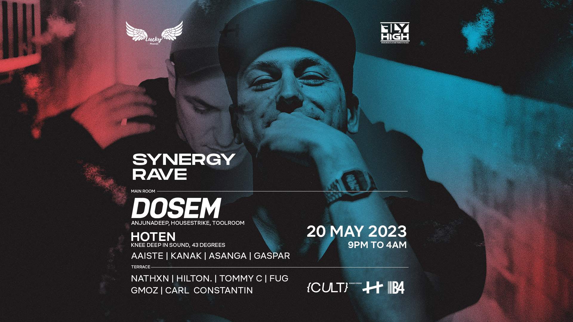 Synergy Rave with Dosem (Anjunadeep), Hoten (Knee Deep In Sound) & Aaiste - Página trasera