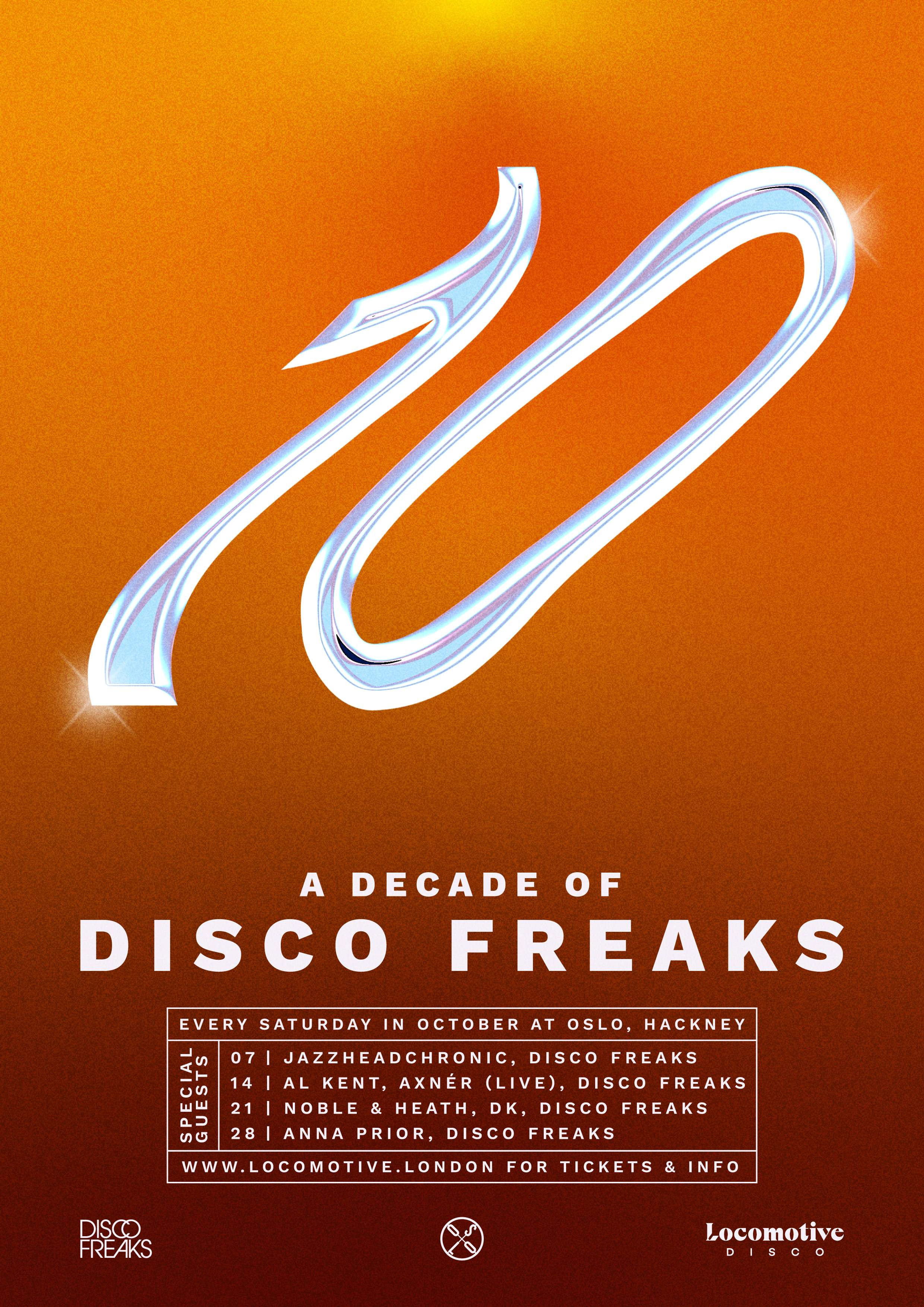 A Decade Of Disco Freaks W/ Al Kent + AXNÉR (Live) - フライヤー裏