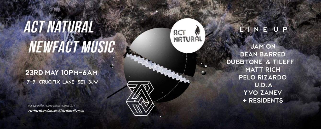 Act Natural vs Newfact Music - フライヤー表