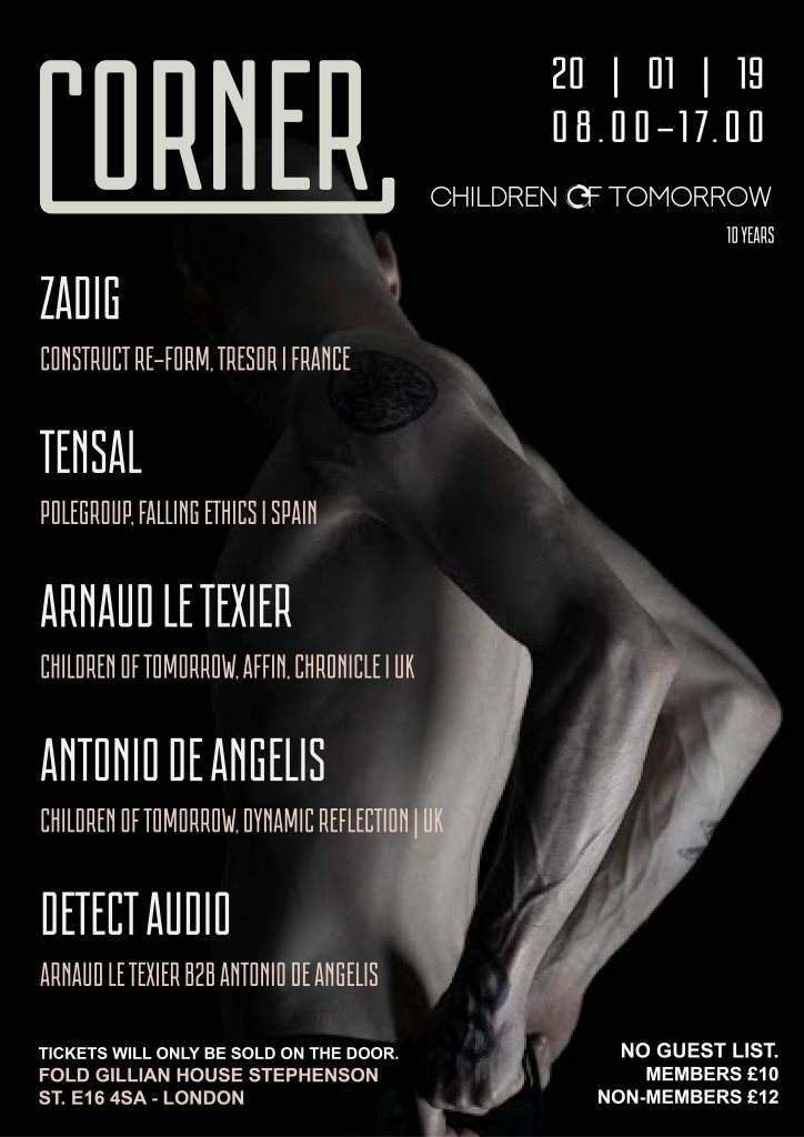 Corner presents 10 Years Of Children Of Tomorrow - フライヤー表