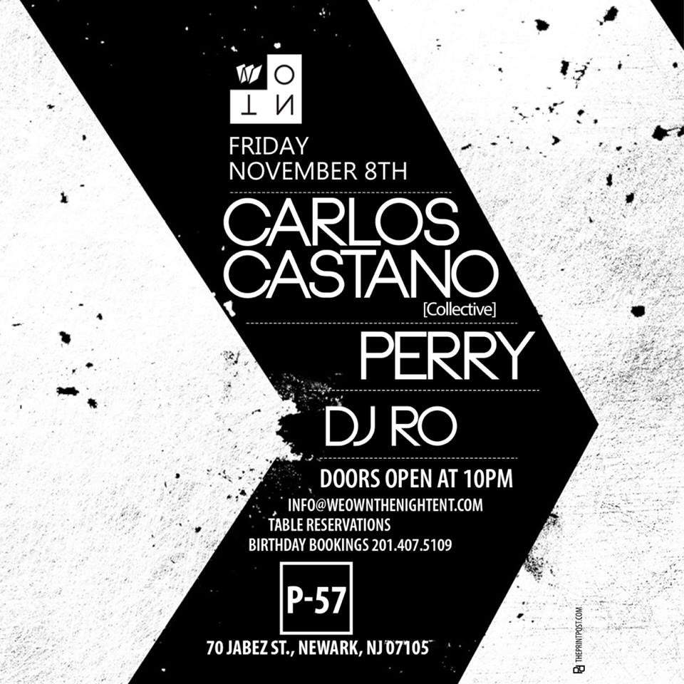 DJ RO - Carlos Castano - Perry - フライヤー表
