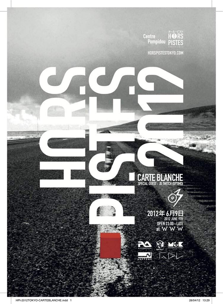 Hors Piste Tokyo 2012 presents Carte Blanche to Redbox - フライヤー表