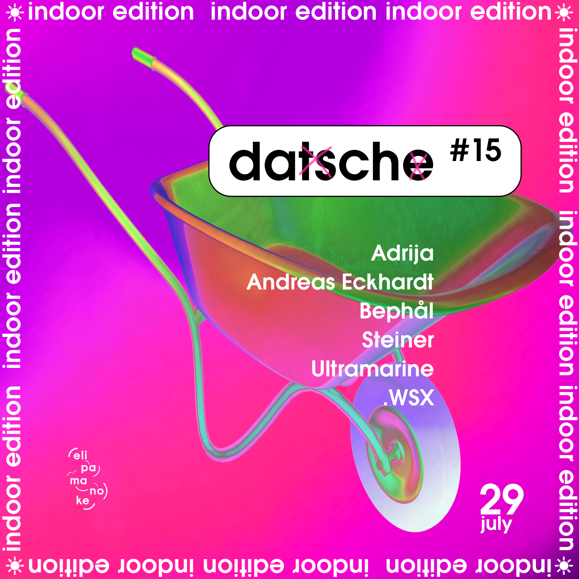Datsche #15 / indoor edition - フライヤー表