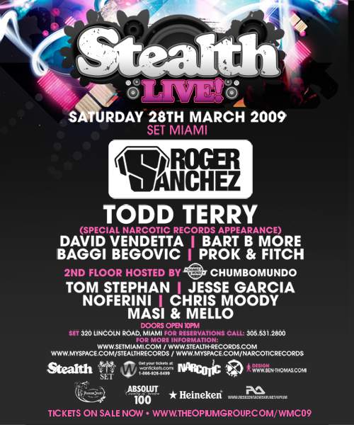 Stealth Live feat. Roger Sanchez, Todd Terry And More... - Página frontal