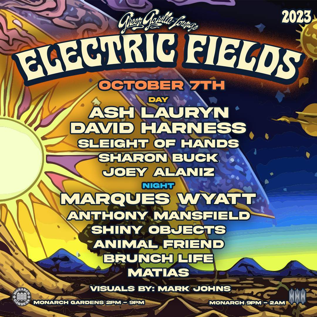 Electric Fields Day + Night - Ash Lauryn, Marques Wyatt, David Harness - Página frontal