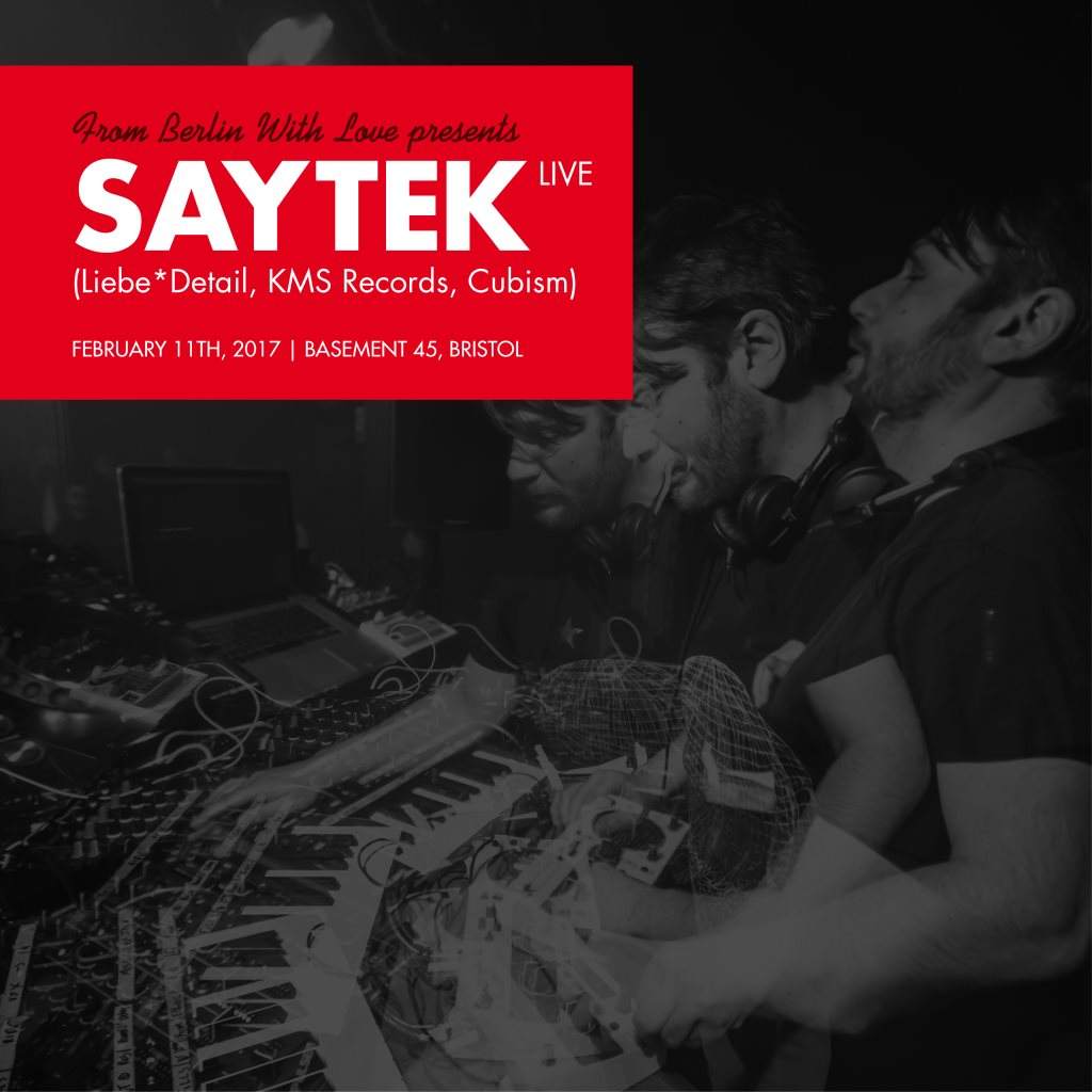 From Berlin with Love presents Saytek Live - フライヤー表