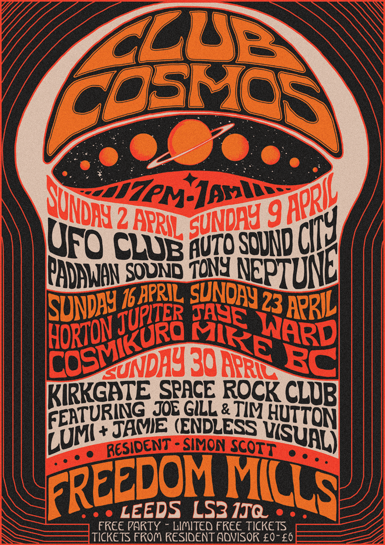 Club Cosmos Kirkgate Space Rock Club Lumi Jamie Simon Scott At