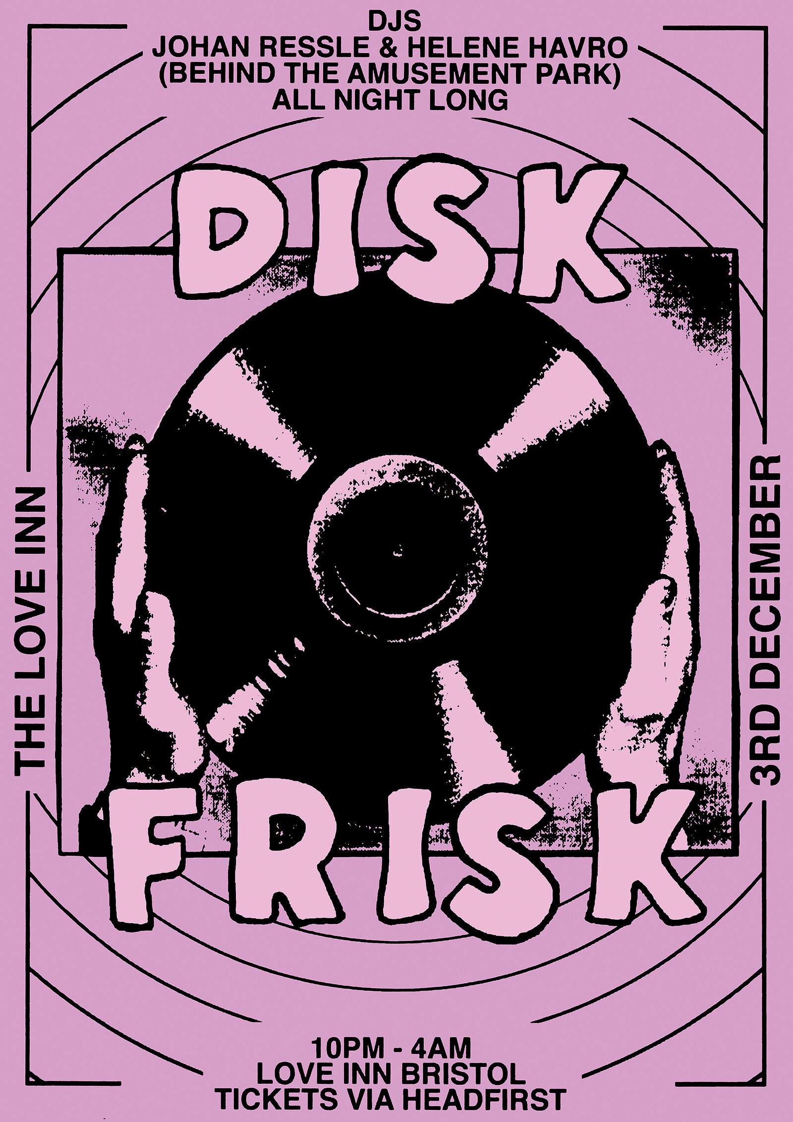 Disk Frisk - Johan Ressle & Helena Havro All Night - Página frontal
