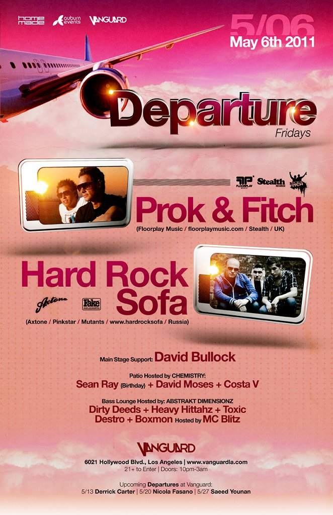 Prok & Fitch, Hard Rock Sofa, Sean Ray - フライヤー表