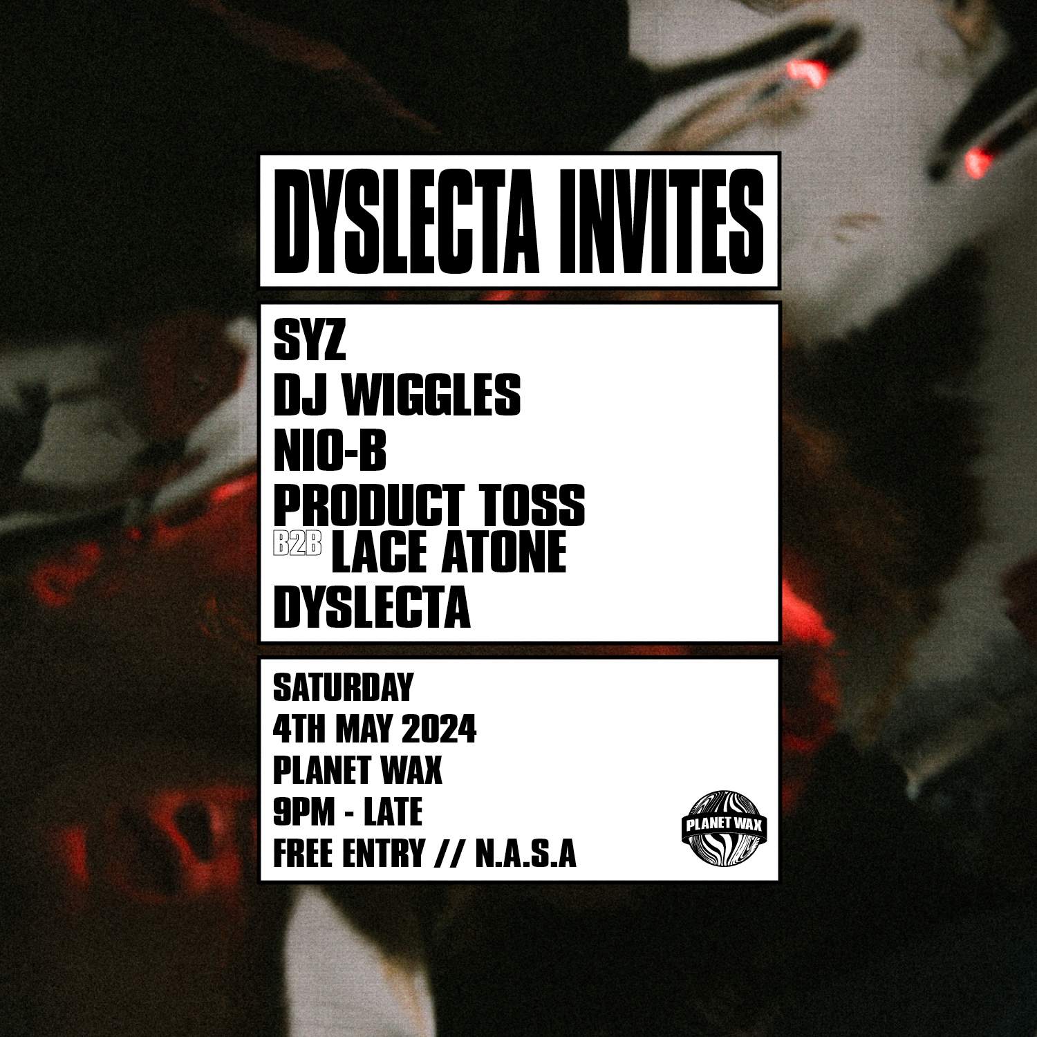 Dyslecta Invites - フライヤー表