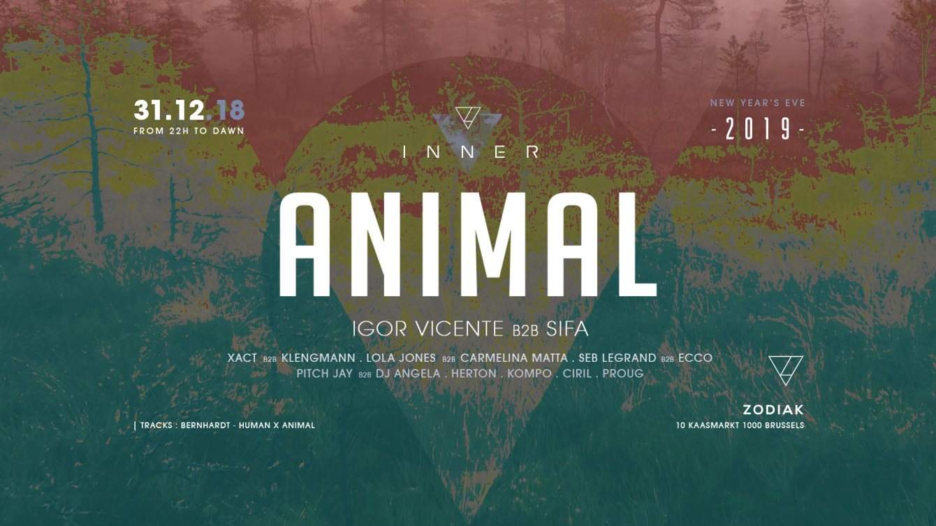 NYE 19 - Inner Animal: Igor Vicente b2b Sifa & ZODIAK Crew - Página trasera
