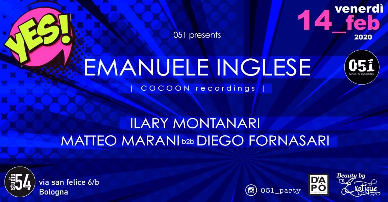 051 - YES - #005 w\Emanuele Inglese - フライヤー表