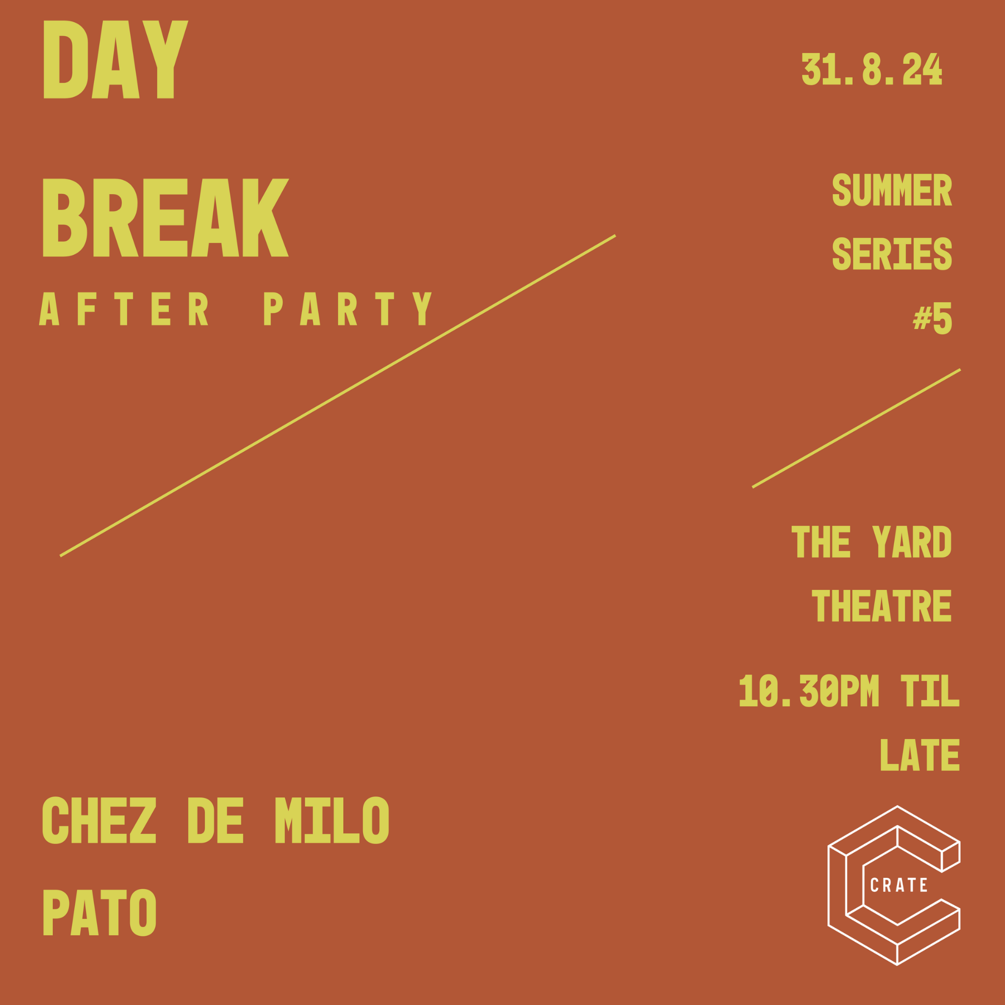Day Break / Maybe Laura, Pato, Vera , Chez de Milo - フライヤー裏