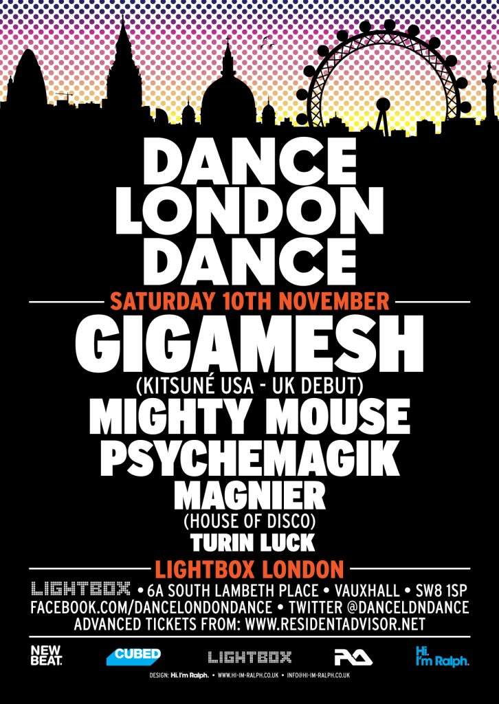 Dance London Dance with Gigamesh, Mighty Mouse, Psychemagik - Página frontal