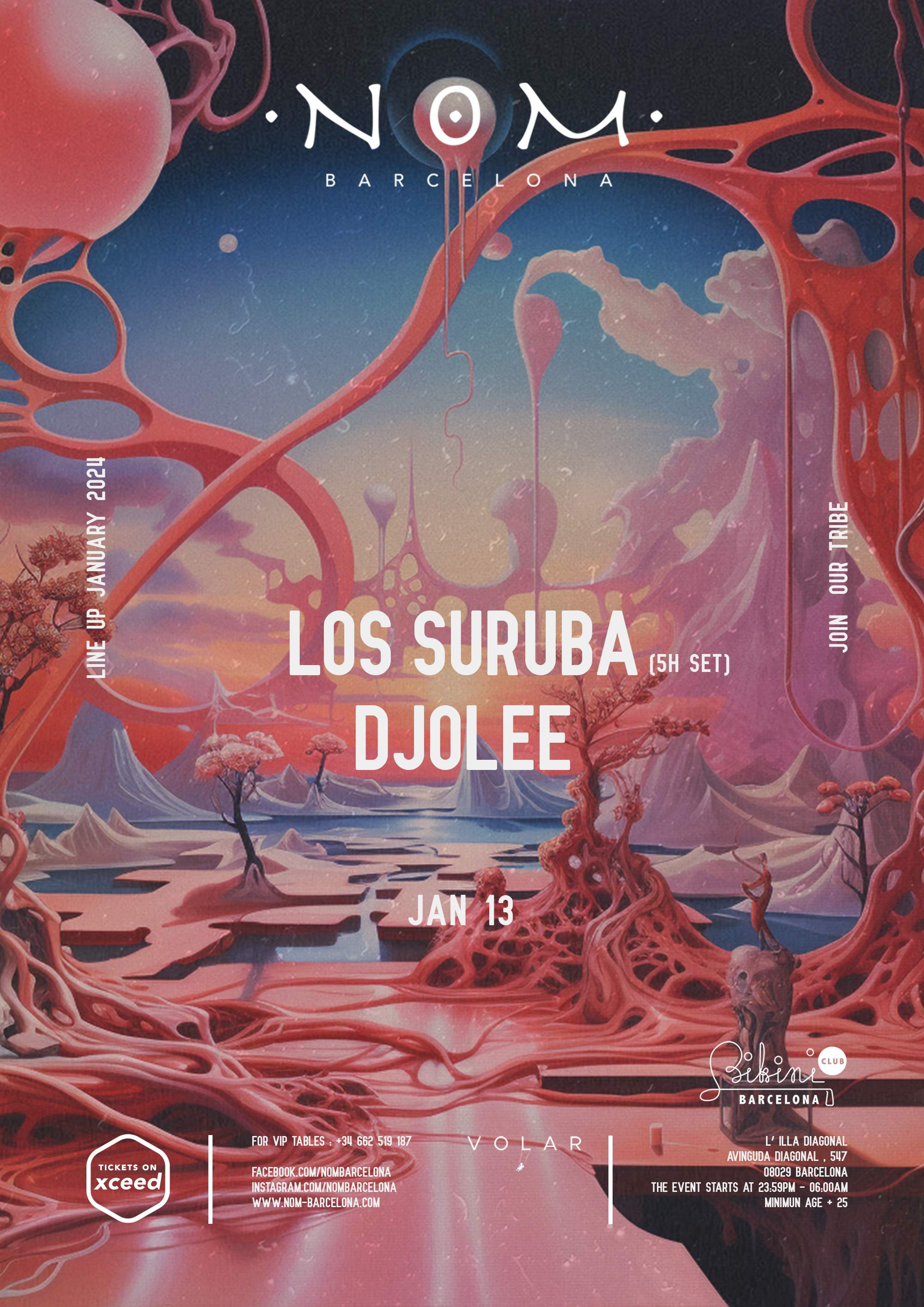 Nom pres: Los Suruba, Djolee - フライヤー表