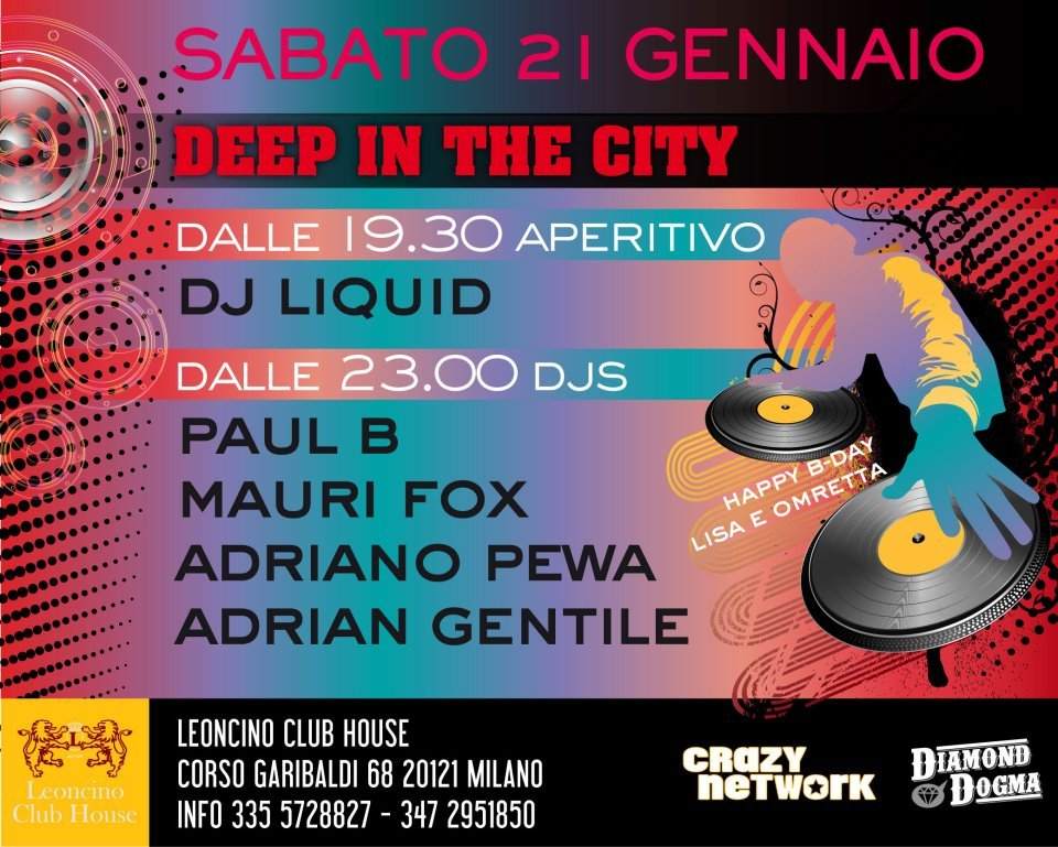 Deep In The City - Flyer front