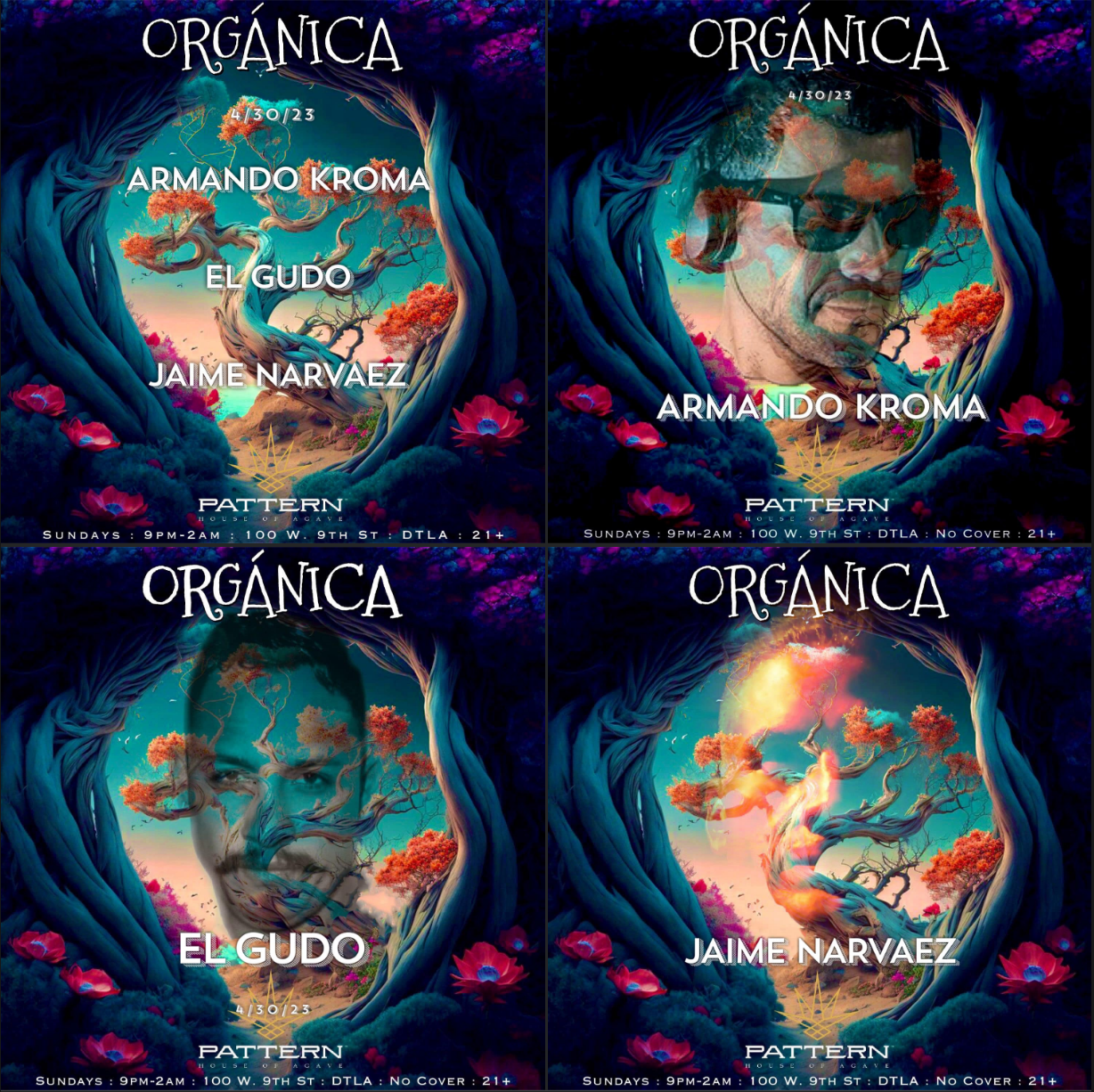 ORGÁNICA: Armando Kroma, El Gudo & Jaime Narvaez - フライヤー裏