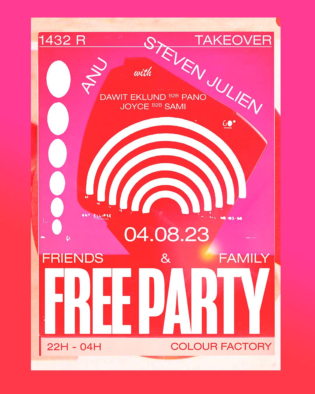 Friends & Family - FREE PARTY - フライヤー表