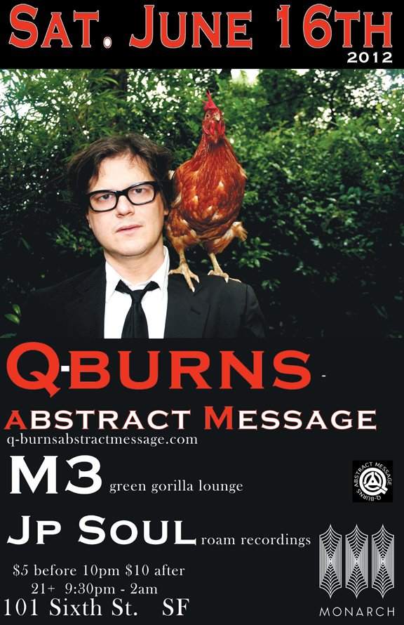 Q-Burns Abstract Message, DJ M3, JP Soul - フライヤー表