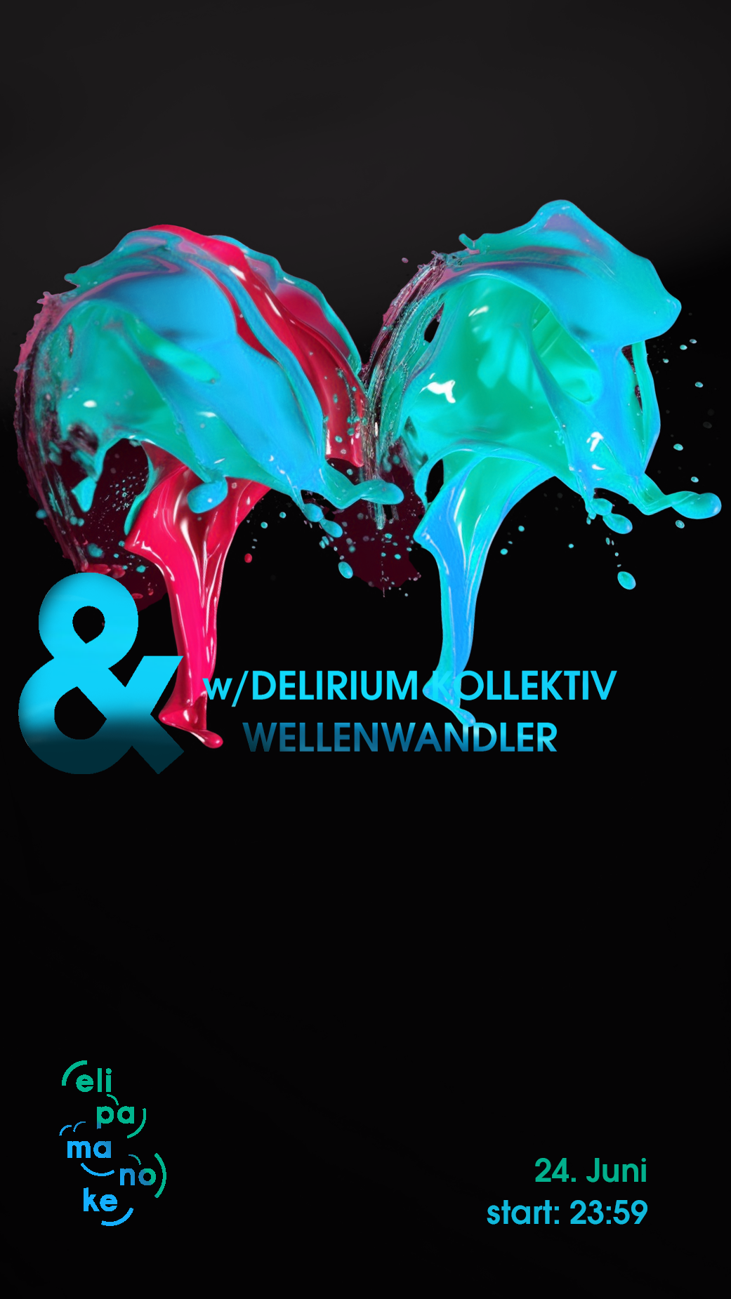 & with Delirium Kollektiv, Wellenwandler - フライヤー表