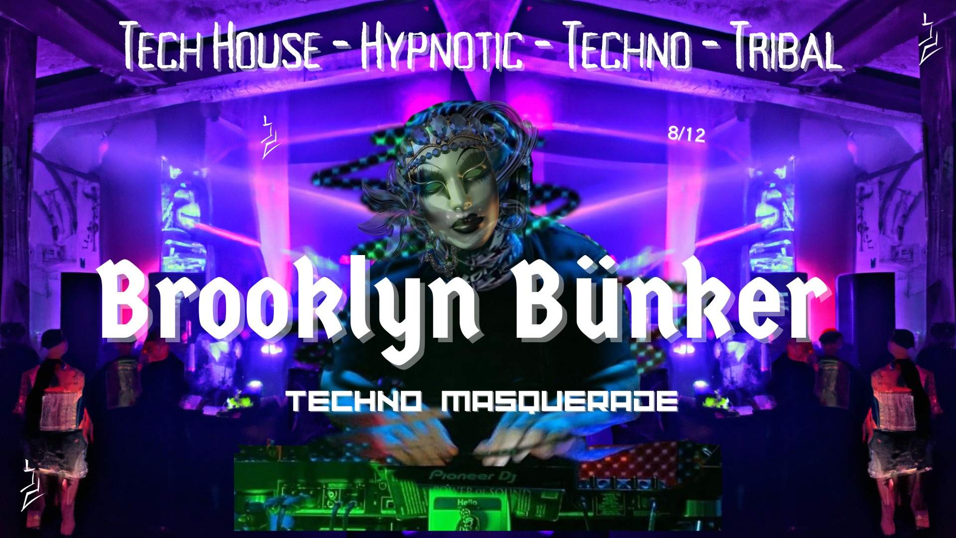 Brooklyn Bunker - The Techno Masquerade feat. DJ Keoki, Cyberpunk, & Mrfaust999 - Página frontal