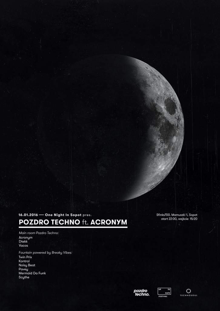 One Night In Sopot Pres. Pozdro Techno Feat. Acronym - フライヤー表