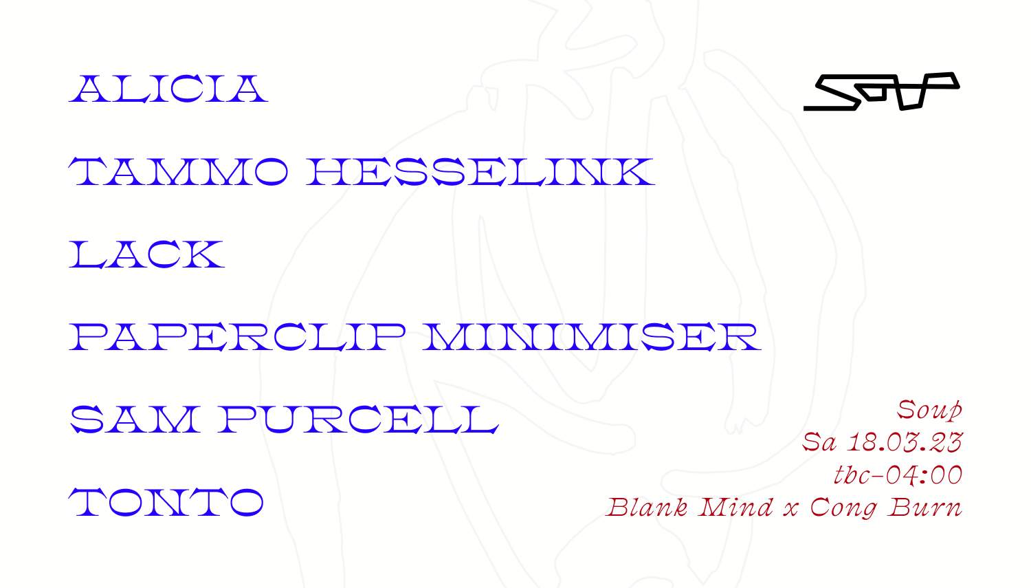 Blank Mind x Cong Burn 03: Tammo Hesselink - フライヤー表