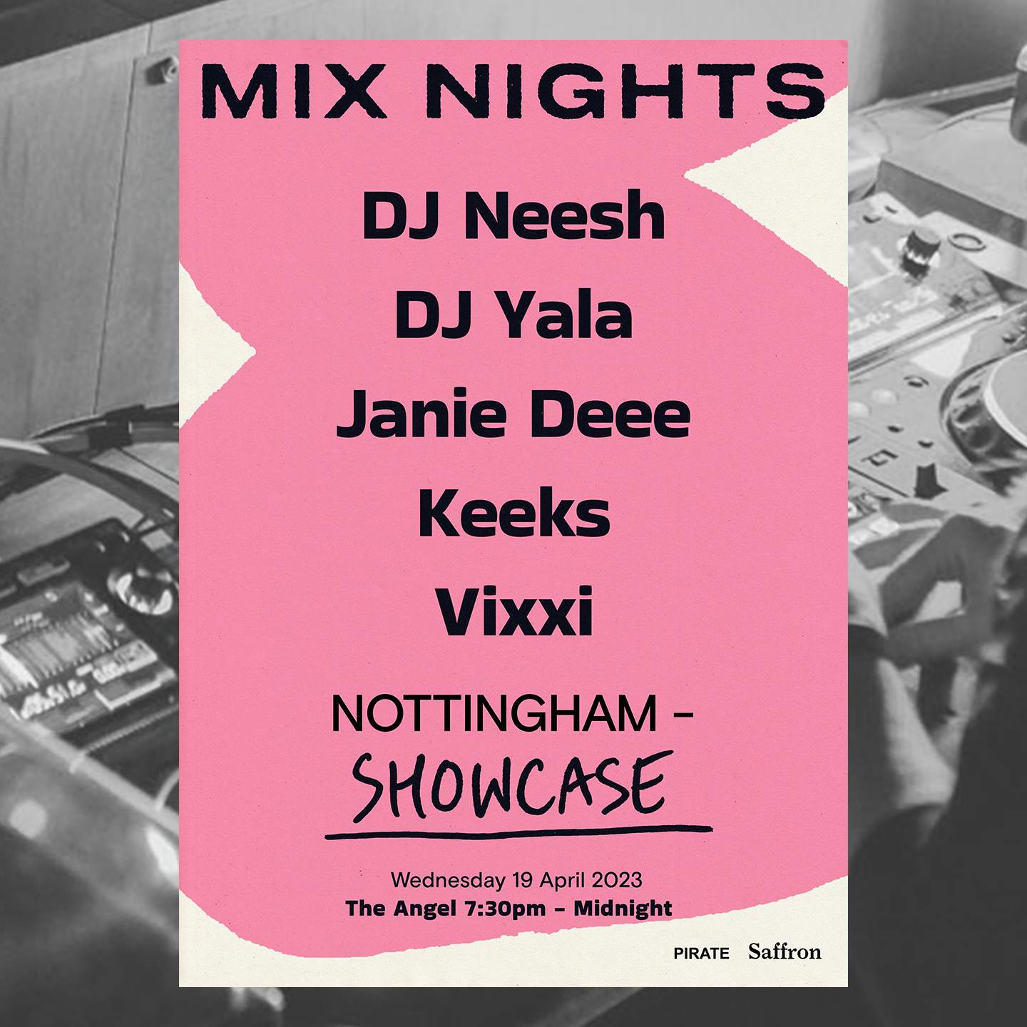 Mix Nights Showcase Nottingham - フライヤー表
