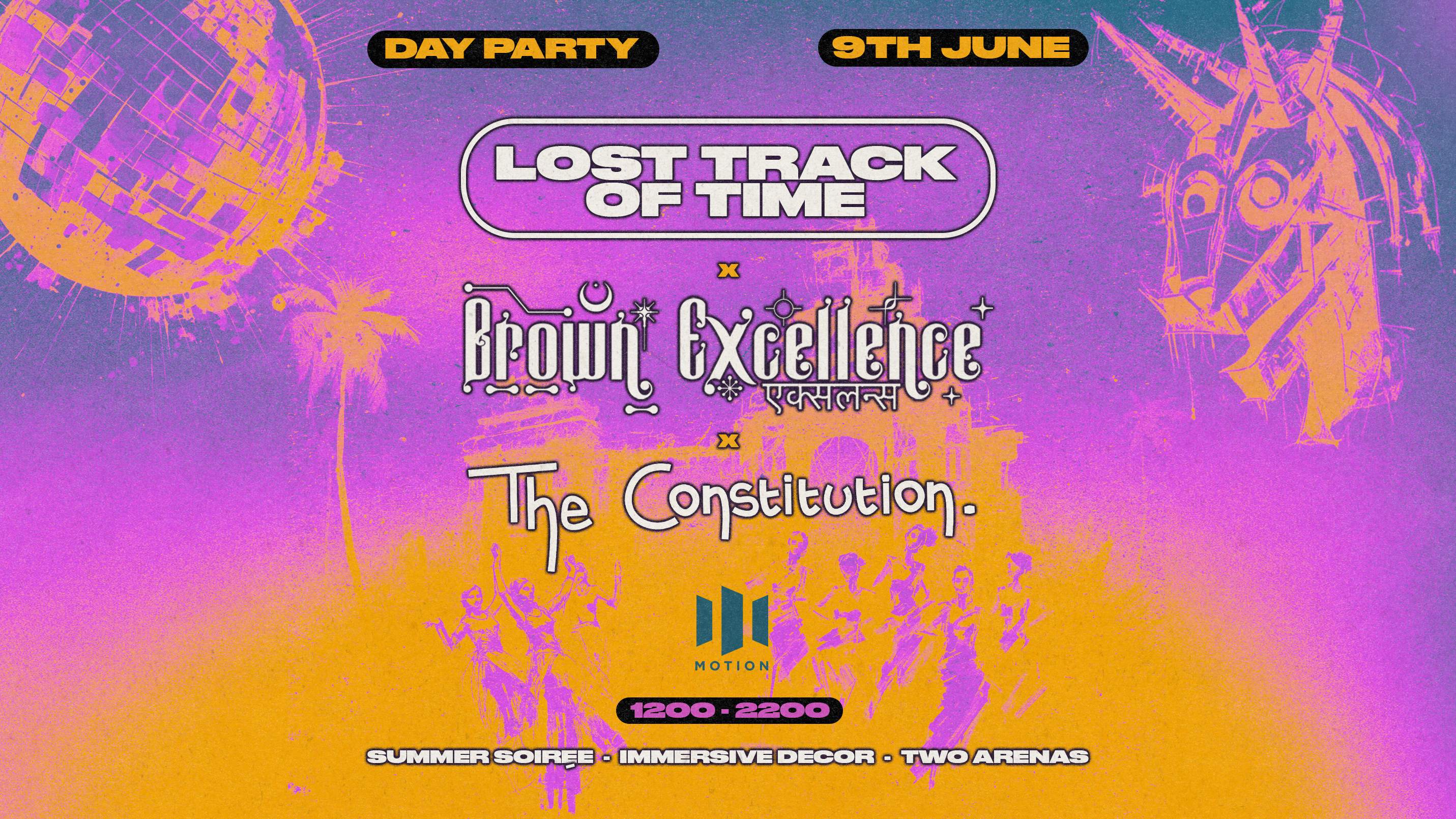Lost Track of Time x Brown Excellence x The Constitution - フライヤー表