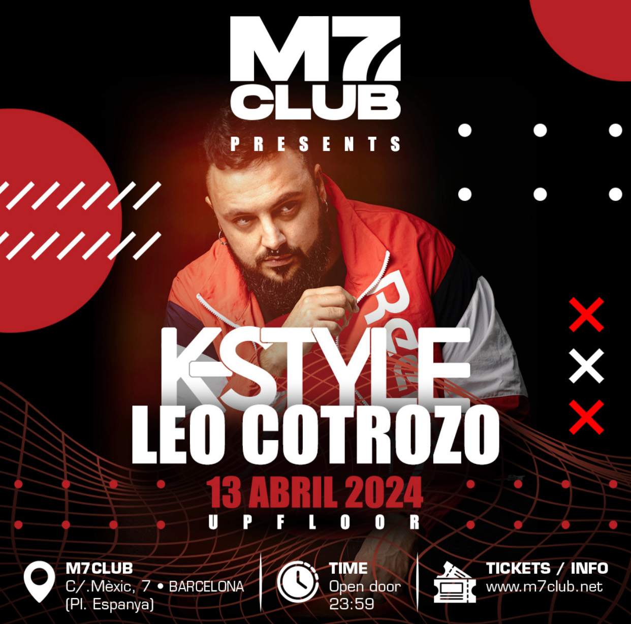 M7 SATURDAY [K-Style & Leo Cotrozo] - フライヤー表