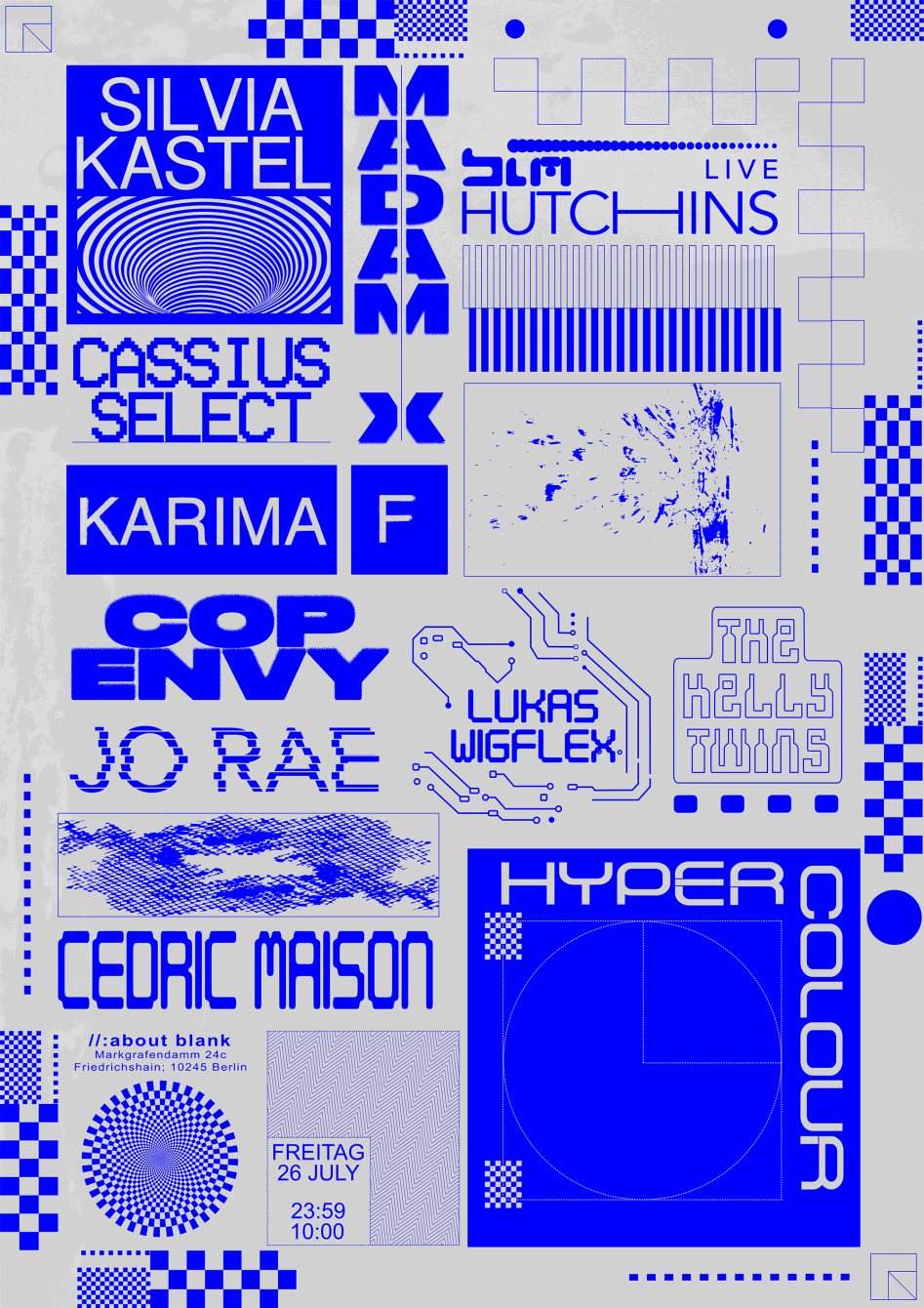 Hypercolour with Silvia Kastel, Madam X, Cassius Select, Sim Hutchins & More - フライヤー表