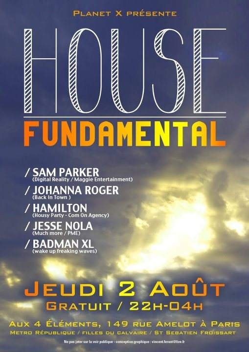 House Fundamental - フライヤー表