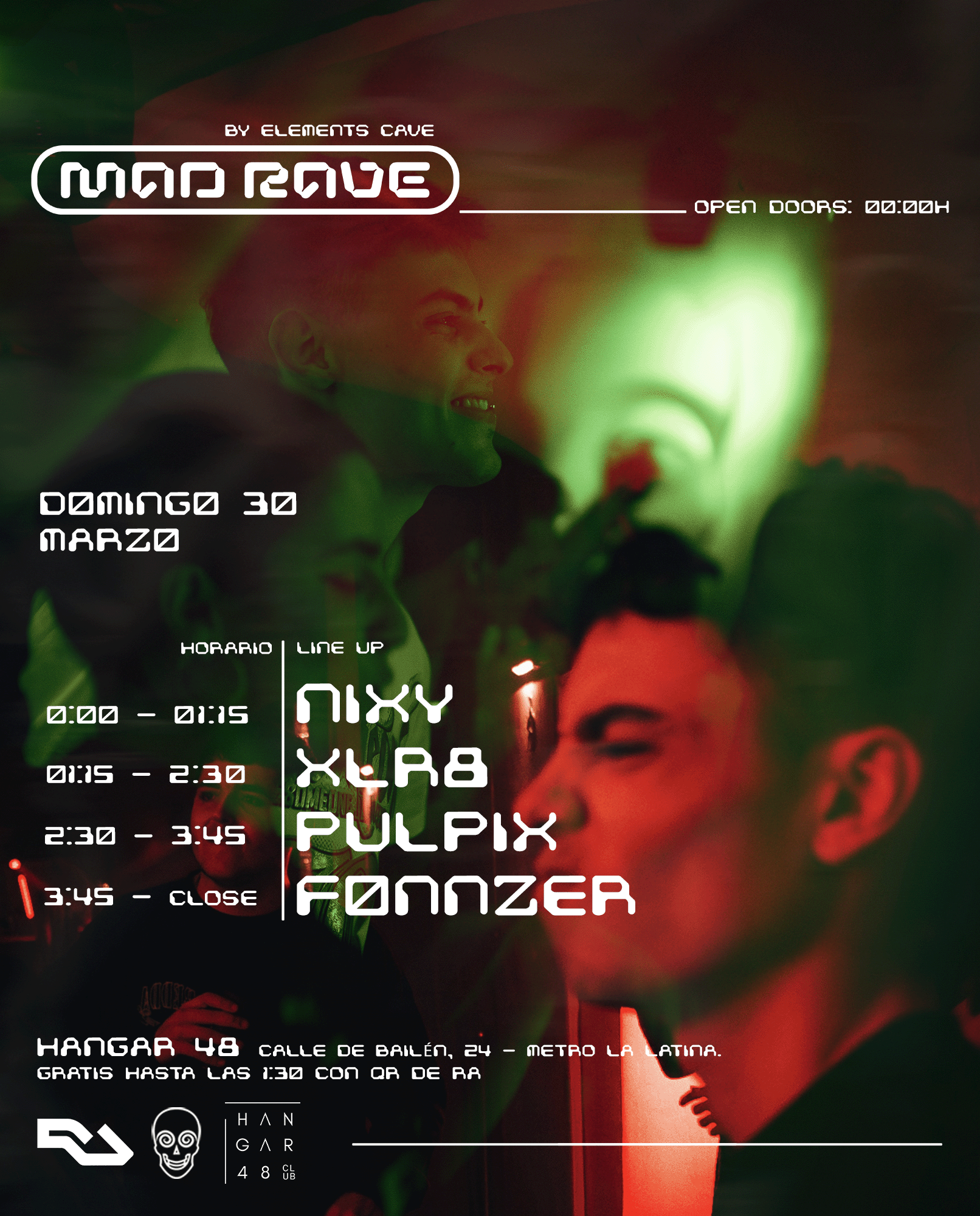 MAD RAVE by Elements Cave at Hangar48 Club, Madrid