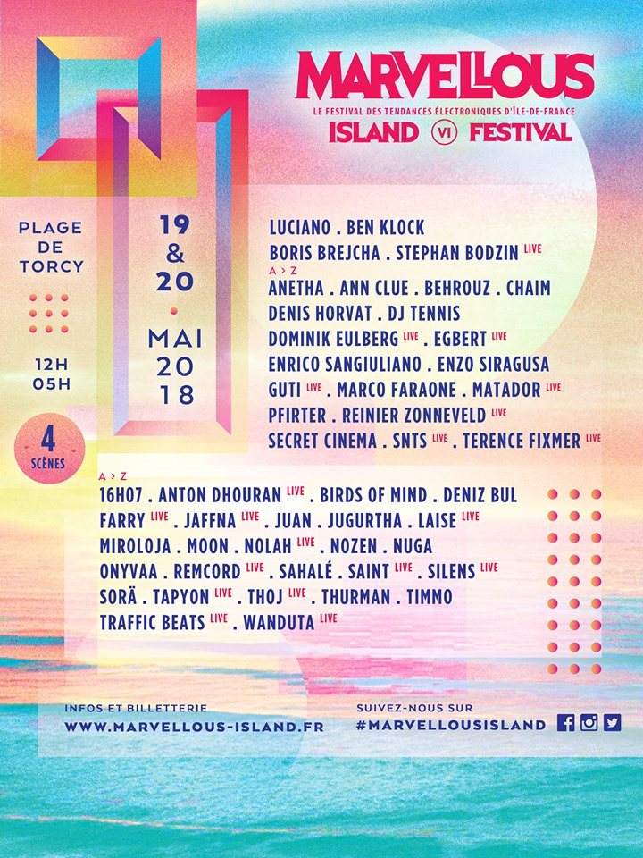 Marvellous Island Festival 2018 - Day 1 - フライヤー表