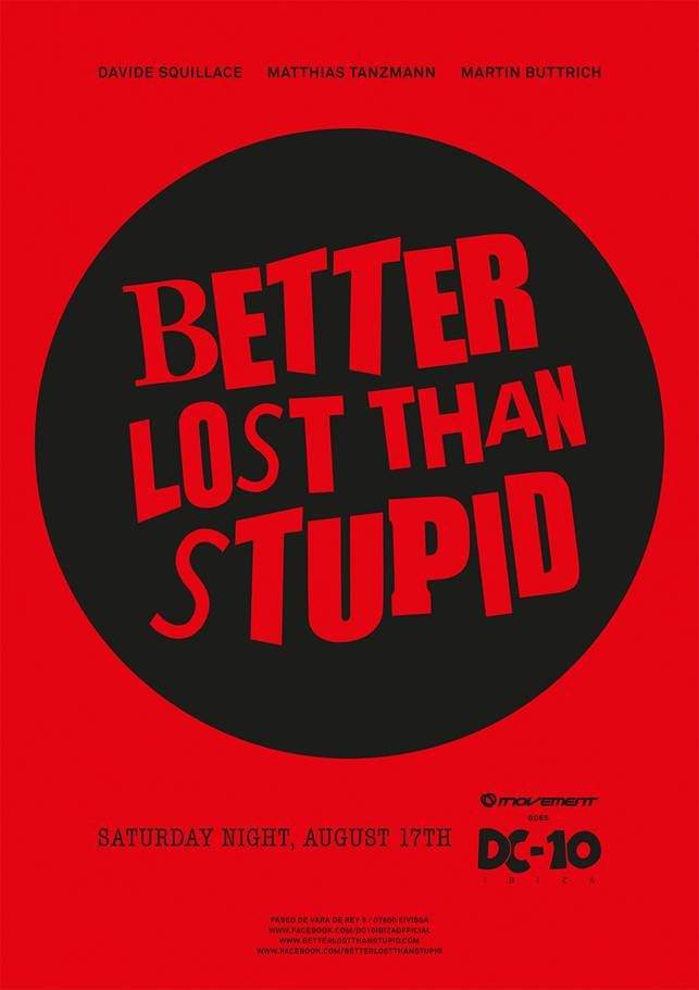 Better Lost Than Stupid - Página frontal