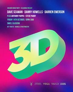 Colours House Party presents.. 3D - フライヤー表