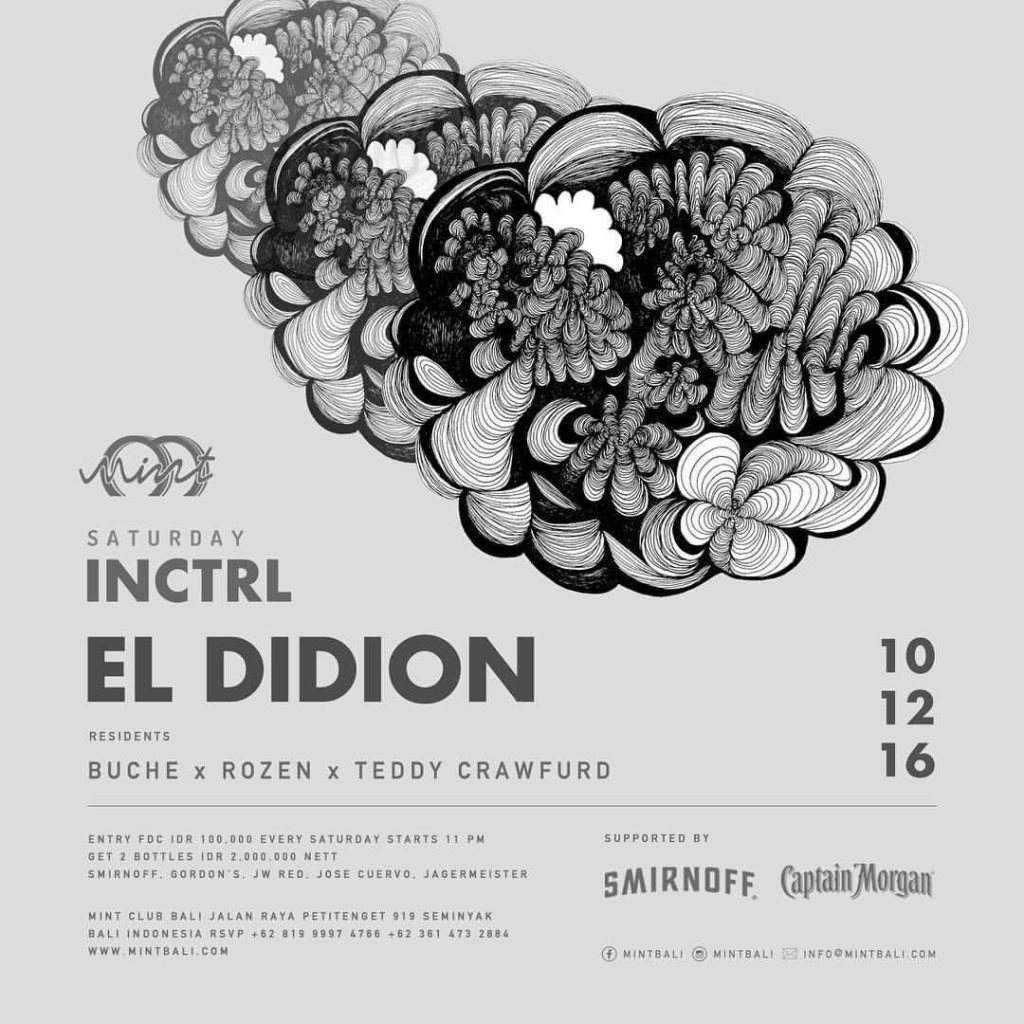 Incontrol presents: El Didion - フライヤー表