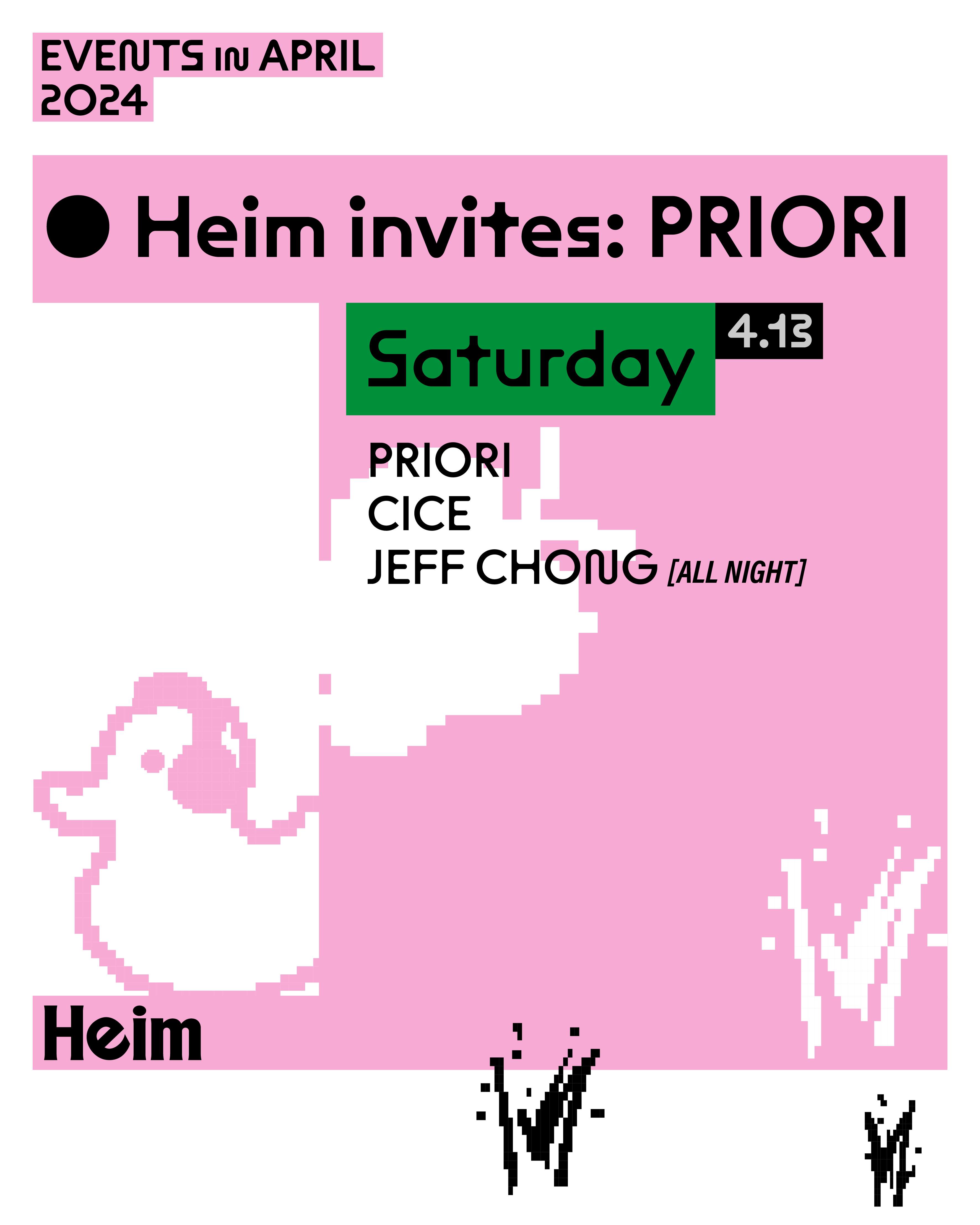 Heim Invites Priori - Página frontal