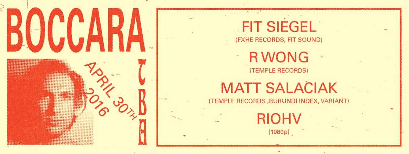 Fit Siegel with Temple Records and Riohv - フライヤー表