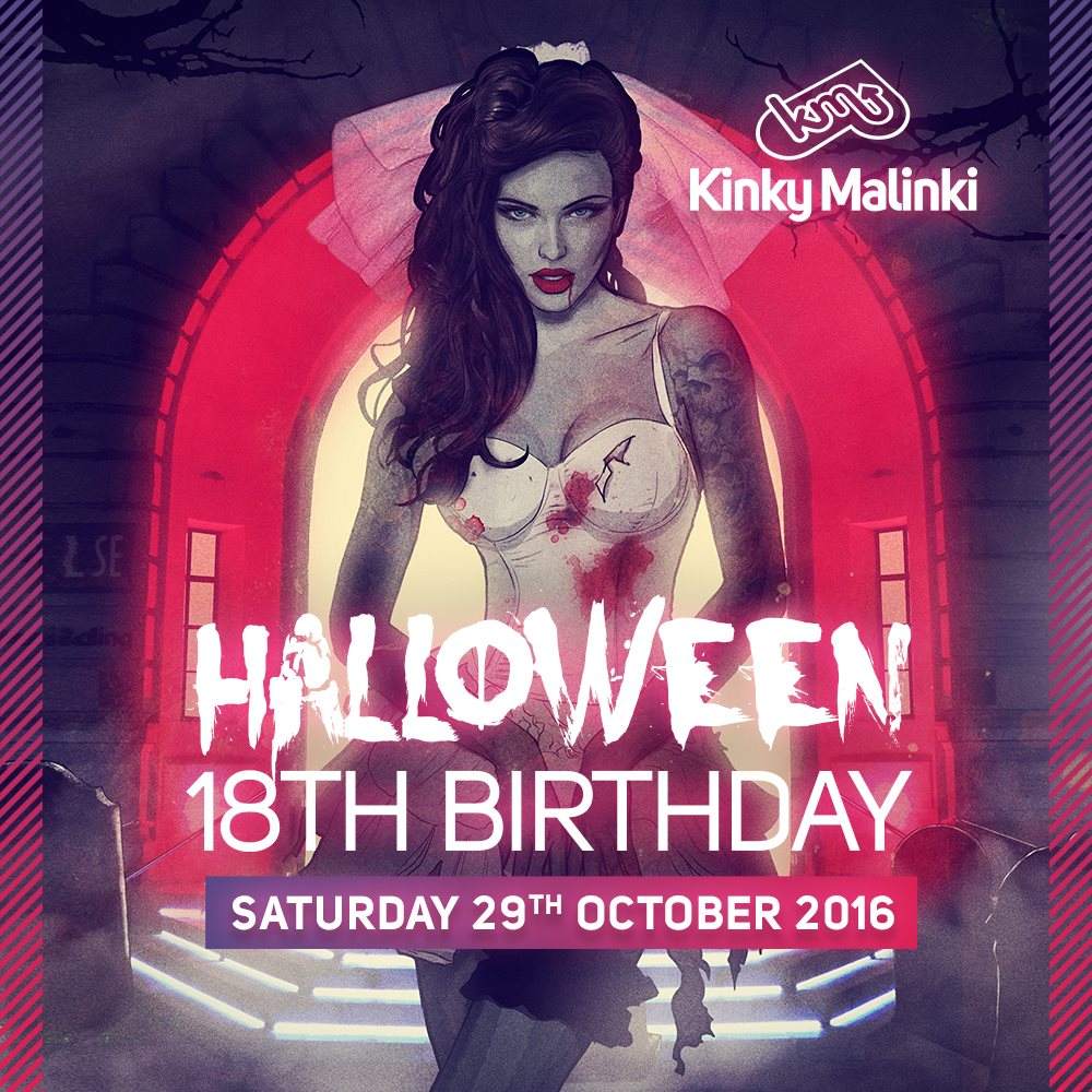 Kinky Malinki Halloween 18th Birthday - Página frontal