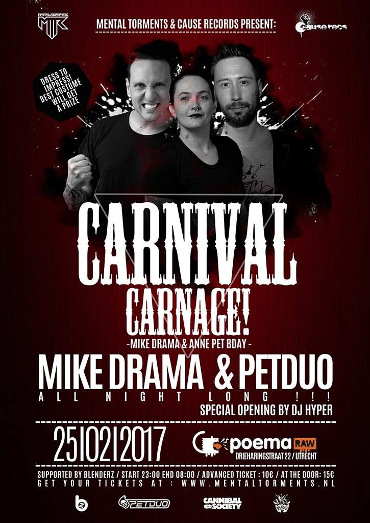 MTR & Cause Records presents: Carnival Carnage - Página frontal
