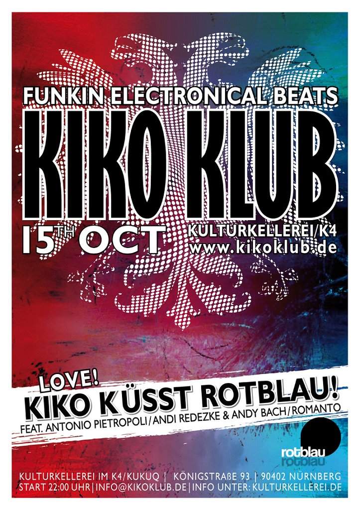 Kiko Küsst Rotblau - Flyer front