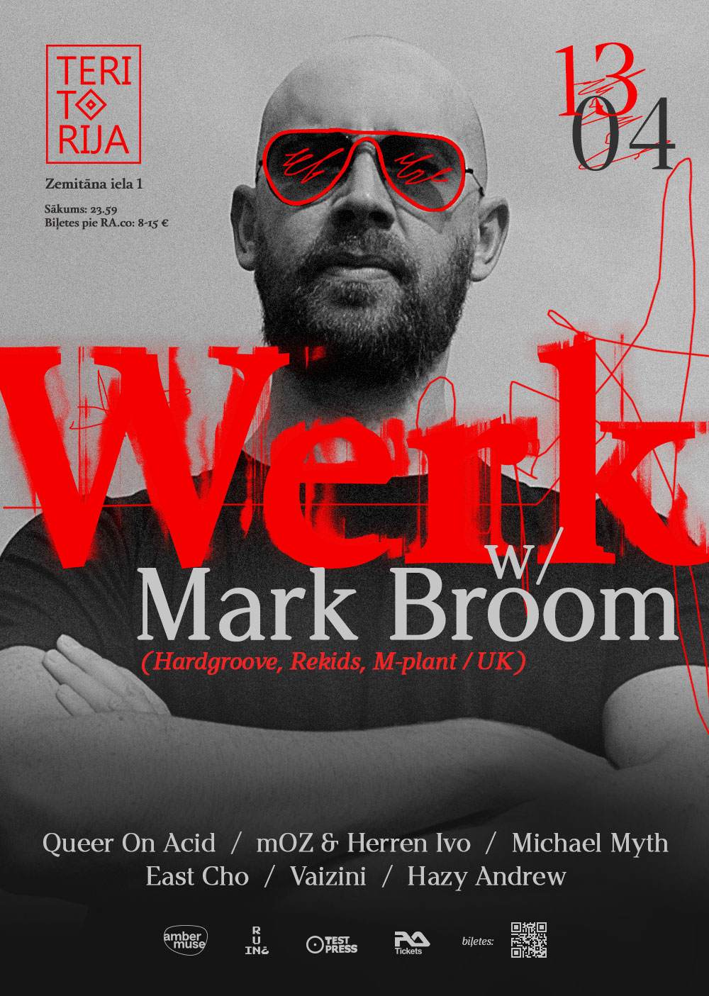 WERK: Mark Broom (Rekids, Hardgroove/UK) - フライヤー表