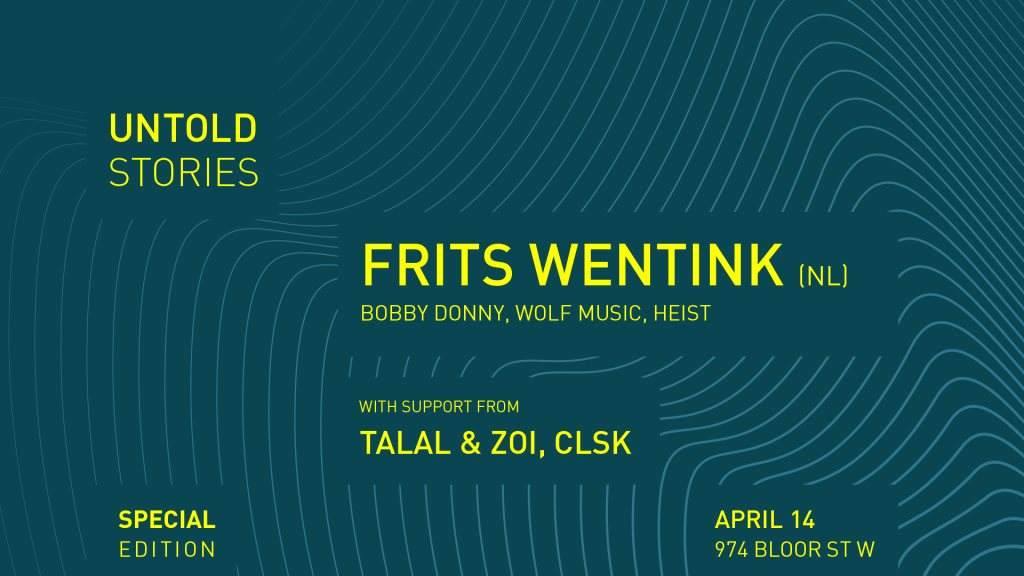 Untold Stories with Frits Wentink - フライヤー表