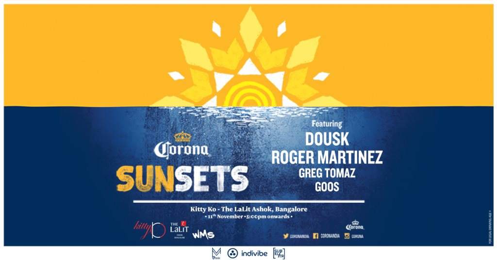 Corona Sunsets Feat. Dousk, Roger Martinez, Greg Tomaz & Goos - フライヤー表